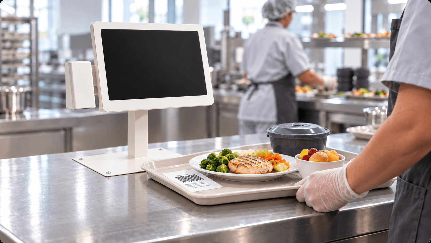 Nutrition AI at a hospital tray line